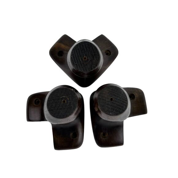 Vintage 3 Mid Century Modern Wooden Furniture Legs Tapered Corner Style 5" x 5" - Picture 2 of 7